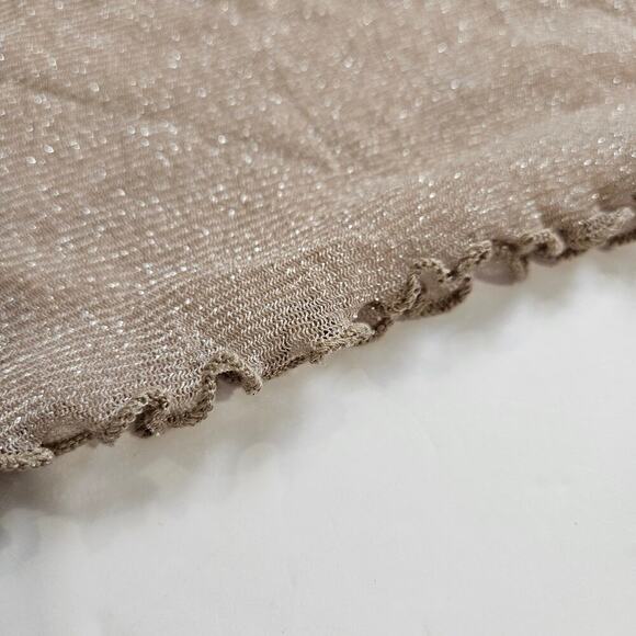 Sheer Metallic Mesh Gold Medium Top - Picture 4 of 7